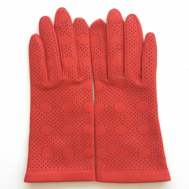 Gants en Cuir d'Agneau Capucine Carmelina Doublés Soie.