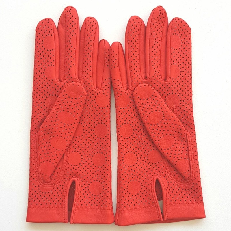 Gants en Cuir d'Agneau Capucine Carmelina Doublés Soie.