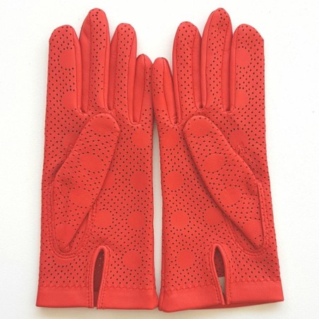 Gants en Cuir d'Agneau Capucine Carmelina Doublés Soie.