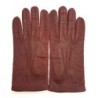 Gants en Cuir de Pécari Bordeaux Patt Non Doublés.