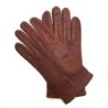 Gants en Cuir de Pécari Bordeaux Patt Non Doublés.