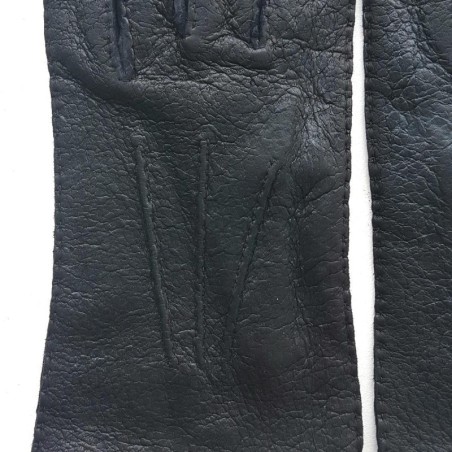 Gants en Cuir de Pécari Noirs Joseph Non Doublés.