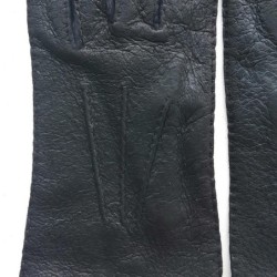 Gants en Cuir de Pécari Noirs Joseph Non Doublés.