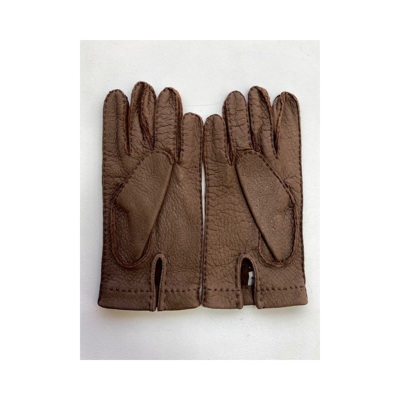 Gants en Cuir de Pécari Vison Joseph Non Doublés.