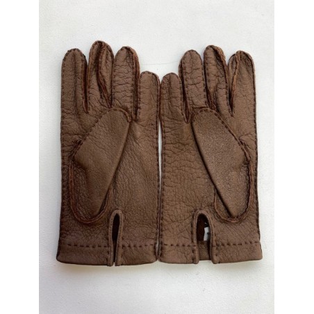 Gants en Cuir de Pécari Vison Joseph Non Doublés.