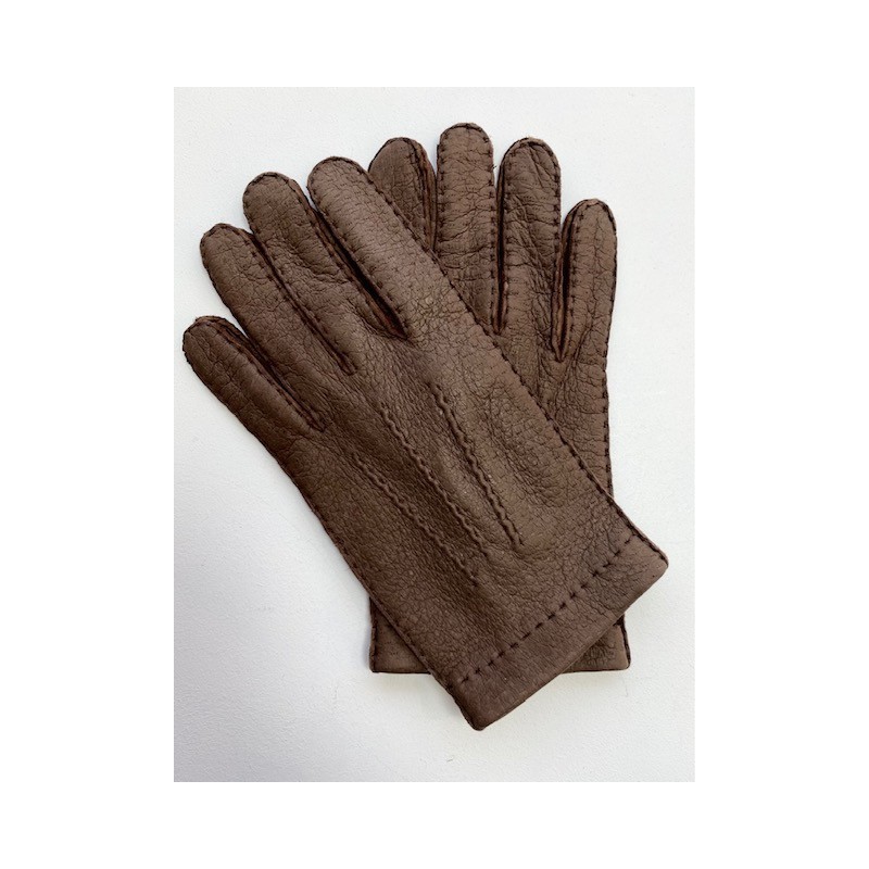 Gants en Cuir de Pécari Vison Joseph Non Doublés.