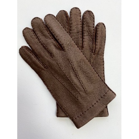 Gants en Cuir de Pécari Vison Joseph Non Doublés.