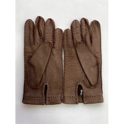 Gants en Cuir de Pécari Vison Joseph Non Doublés.