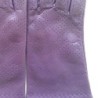 Gants en Cuir  d'Agneau Améthyste Carmelina Doublés Soie.