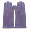 Gants en Cuir  d'Agneau Améthyste Carmelina Doublés Soie.