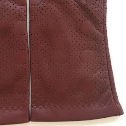 Gants en Cuir d'Agneau Bordeaux Carmélina Doublés Soie.