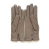 Gants en Cuir d'Agneau Putty Capucine Doublés Soie.