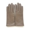 Gants en Cuir d'Agneau Putty Capucine Doublés Soie.
