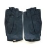 Mitaines en Cuir d'Agneau Bleu Marine Pilote Non Doublées.