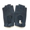 Mitaines en Cuir d'Agneau Bleu Marine Pilote Non Doublées.