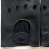 Mitaines en Cuir d'Agneau Navy Pilote Non Doublées.
