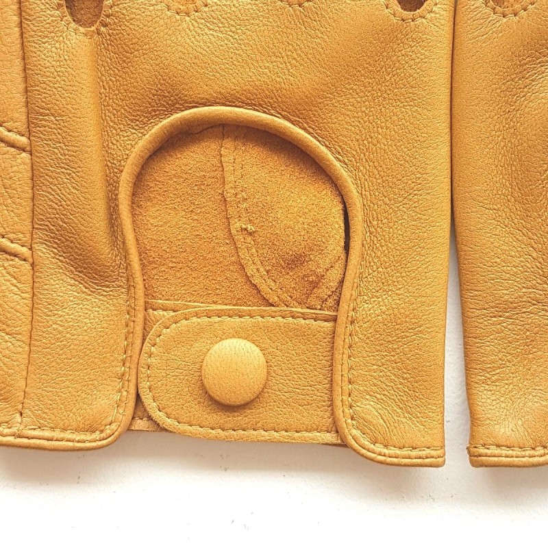 Mitaines en Cuir d'Agneau Cork Clair Pilote Non Doublées.
