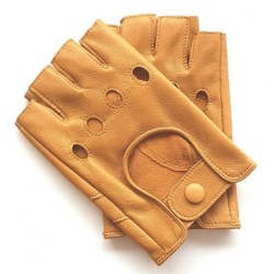 Mitaines en Cuir d'Agneau Cork Clair Pilote Non Doublées.