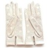 Gants en Cuir d'Agneau Blanc Cassé Carmélina Non Doublés.