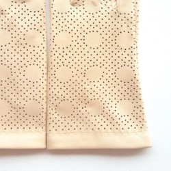 Gants en Cuir d'Agneau Beige Rosé Carmélina Non Doublés.