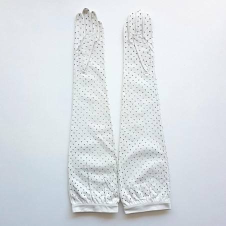 Gants en Cuir d'Agneau Blancs Inima Non Doublés.
