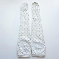 Gants en Cuir d'Agneau Blancs Inima Non Doublés.