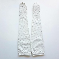Gants en Cuir d'Agneau Blancs Inima Non Doublés.