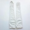 Gants en Cuir d'Agneau Blancs Inima Non Doublés.