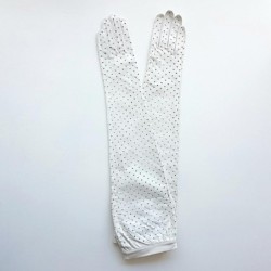 Gants en Cuir d'Agneau Blancs Inima Non Doublés.