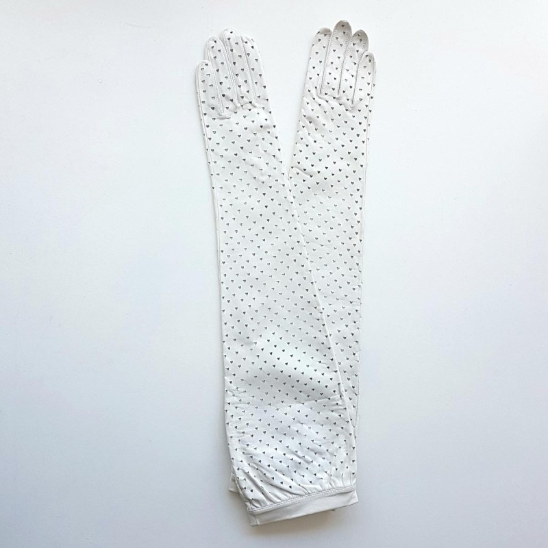 Gants en Cuir d'Agneau Blancs Inima Non Doublés.