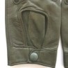 Mitaines en Cuir d'Agneau Kaki Pilote Non Doublées.
