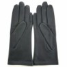 Gants en Cuir d'Agneau Noir Rouge Coccinelle Doublés Soie.