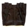 Mitaines en Cuir d'Agneau Marron Pilote Non Doublées.
