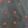 Gants en Cuir d'Agneau Noir Rouge Coccinelle Doublés Soie.