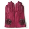 Gants en Cuir d'Agneau Hot Pink Cassis Charcoal Dhalia Doublés soie.