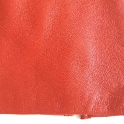 Gants en Cuir d'Agneau Capucine Orange Doublés Soie.