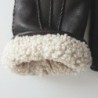 Gants en Cuir de Cerf  Marron Serge Doublure Agneau Lainé.
