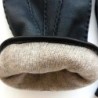 Gants en Cuir de Cerf Noirs Thadeï Doublure Cachemire.