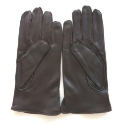 Gants en Cuir d'Agneau Marron Antonin Doublure Cachemire.