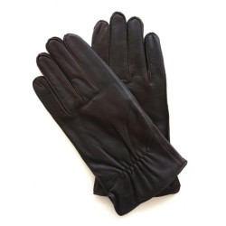 Gants en Cuir d'Agneau Marron Antonin Doublure Cachemire.