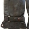Gants en Cuir d'Agneau Marron Basile Doublure Soie.