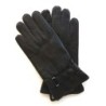 Gants en Cuir d'Agneau Marron Basile Doublure Soie.