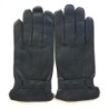 Gants en Cuir d'Agneau Noirs Basile Doublure Cachemire.