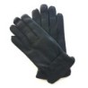 Gants en Cuir d'Agneau Noirs Basile Doublure Cachemire.