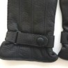 Gants en Cuir de Cerf Noir Blaise Doublure Cachemire.