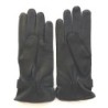 Gants en Cuir de Cerf Noir Blaise Doublure Cachemire.