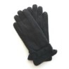 Gants en Cuir de Cerf Noir Blaise Doublure Cachemire.