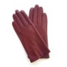 Gants en Cuir d'Agneau Bordeaux Capucine Doublés Soie.
