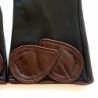 Gants en Cuir d'Agneau Marron Chocolat Peuplier Doublés Soie.