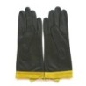 Gants en Cuir d'Agneau Kaki Orange Vert Anis Mirablis Doublés Soie.